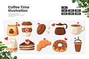 Coffee Illustration Pack, a Food Illustration by erifqizeicon (Thumbnail 1 of 3)