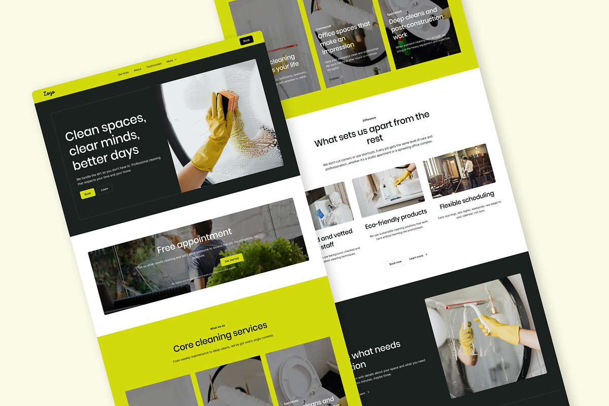 Cleaning Service - Landing Page, a Landing Page Template by RPWDS (Photo 2 of 3)