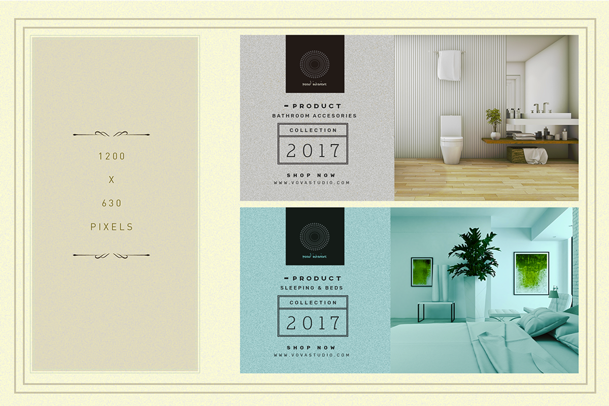 MOOD Interiors SocialMedia Templates, a Social Media Template by Vova (Photo 3 of 12)