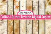 Coffee & Cream Textures Digital, a Pattern Graphic by designcity5 (Thumbnail 1 of 5)