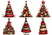 Whimsical Christmas Tree Clipart, an Illustration by Pixels.Craft (Thumbnail 6 of 6)