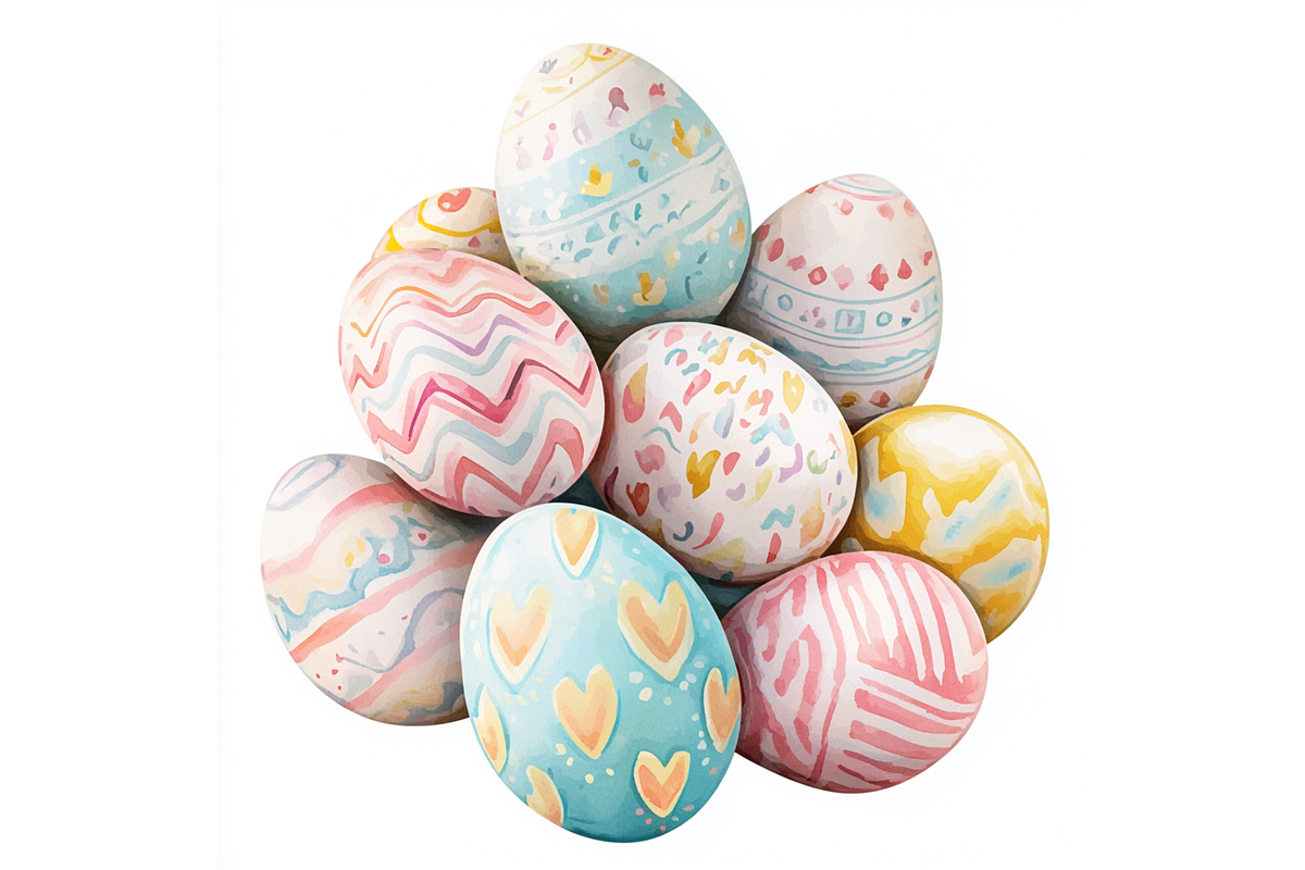 Prompt Pastel Color Easter Clipart, a Seasonal Illustration by Creative design (Photo 6 of 7)