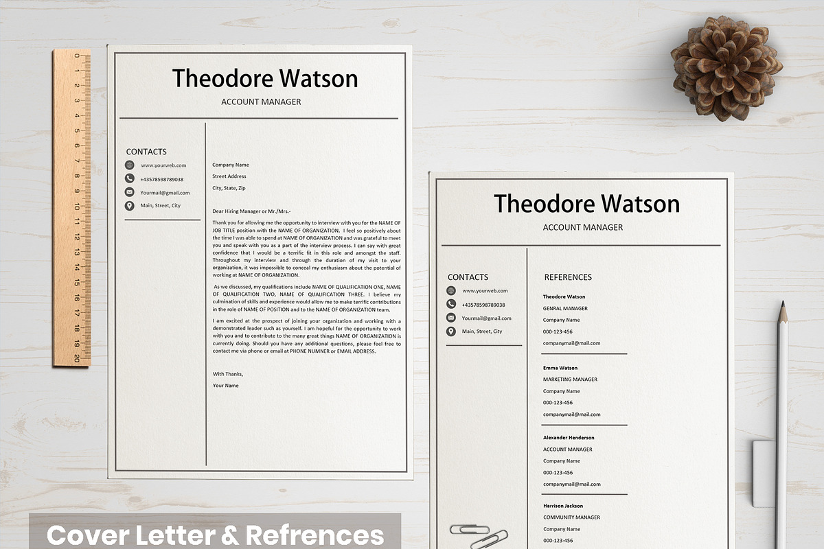 Professional Resume/ CV Bundle, a Resume Template by Wow Designs (Photo 11 of 21)