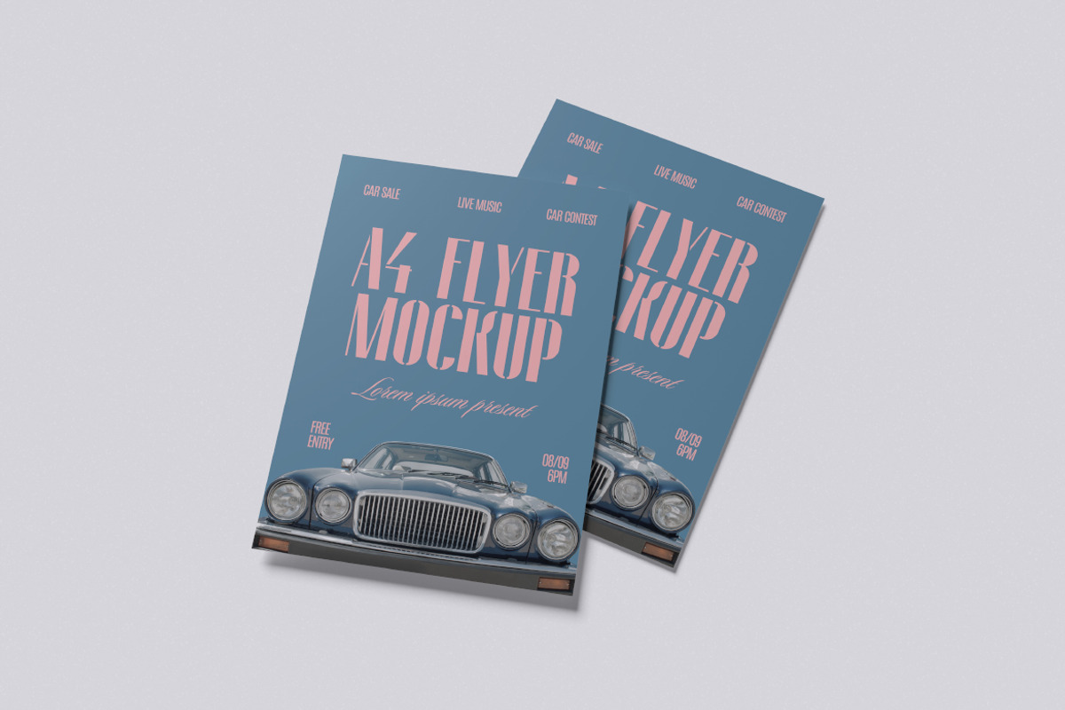 A4 Flyer Mockup Bundle Set, an Advertising Mockup by Rielismee (Photo 2 of 5)