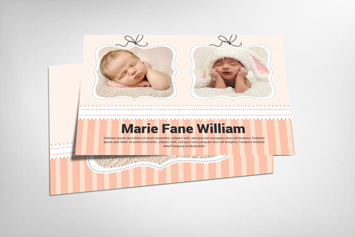 Happy Baby Boy and Girl Card, a Card Template by graphicforest (Photo 1 of 2)