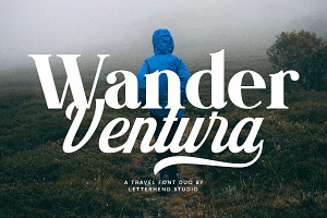 Wander Ventura - Travel Font Duo, a Script Font by Letterhend Studio