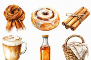 Cozy Caramel & White Fall Clipart, an Illustration by Craft Nest (Thumbnail 3 of 6)