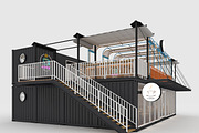 3D Model Container Cafe 16, an Architecture 3D Model by SR 3D Visual (Thumbnail 7 of 20)