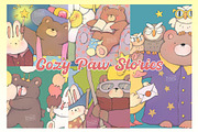 Cozy Paw Stories, an Animal Illustration by Anastasiya Klempach (Thumbnail 1 of 8)