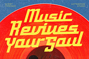 Racken Retro Futurism Display Font, a Script Font by Letterhend Studio (Thumbnail 3 of 9)
