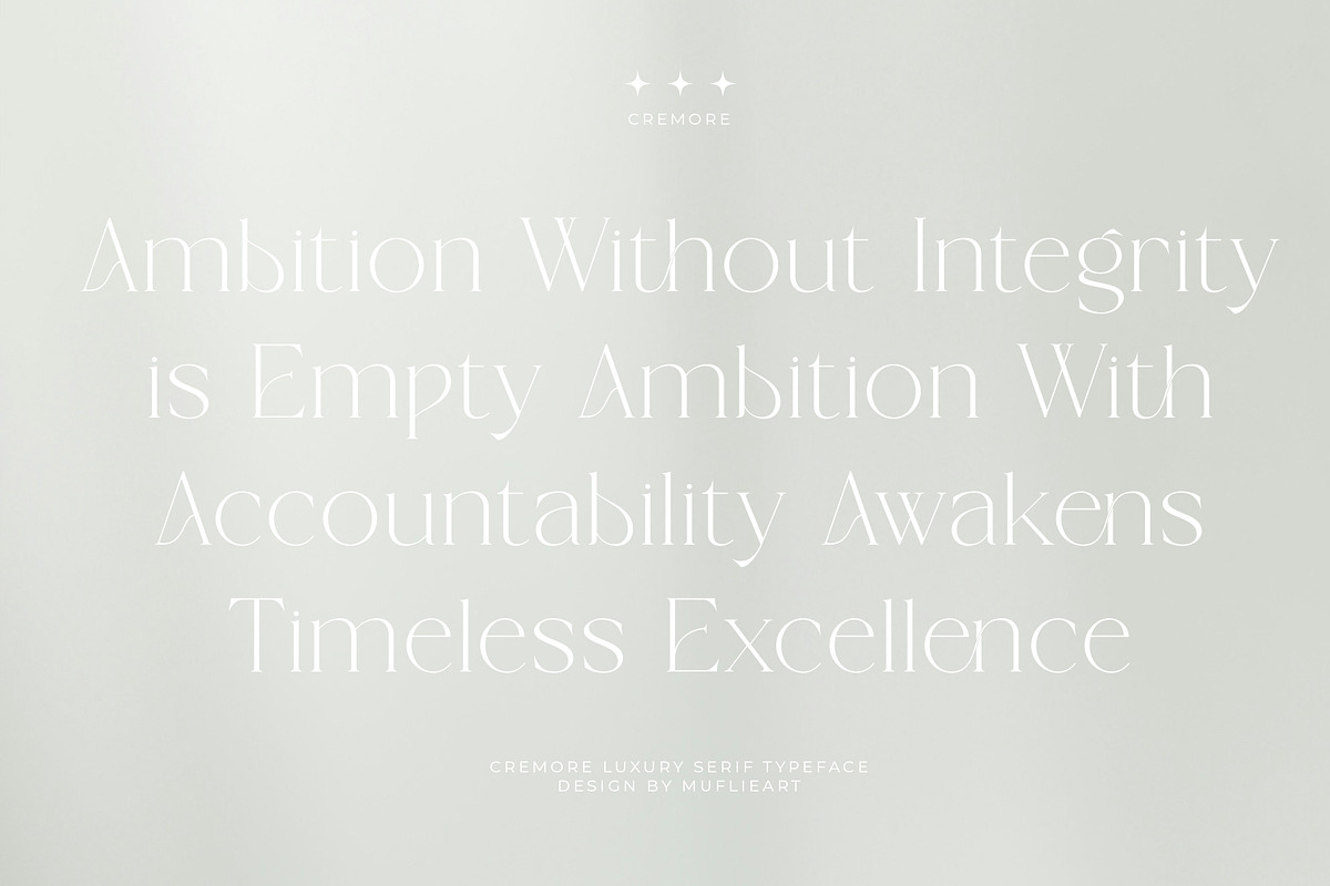 Cremore - Luxury Serif Typeface, a Serif Font by Muflieart (Photo 8 of 10)