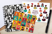 Group of happy people vector set, a Person Illustration by Crowhouse (Thumbnail 2 of 4)