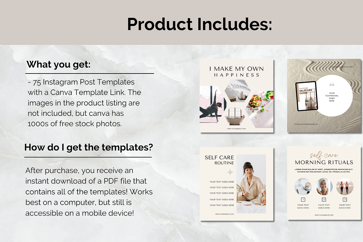 Wellness Instagram Post Templates, a Social Media Template by Social Assumptions (Photo 3 of 10)