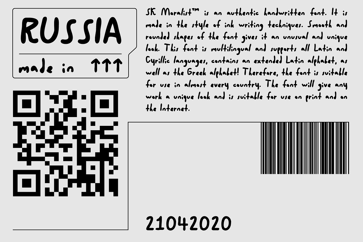 SK Moralist — Handwritten Font, a Font by Shriftovik Type Foundry (Photo 4 of 8)