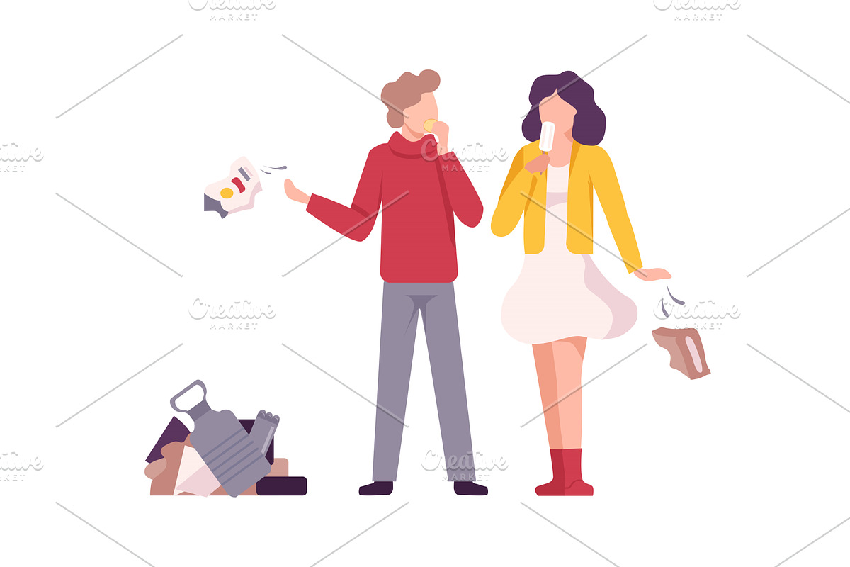 Environmental Pollution Problem and, a Person Illustration by TopVectors