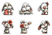 Funny easter bunny peeking clipart, an Illustration by CreationArt (Thumbnail 5 of 7)