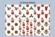 Christmas Owl: Patterns & Clipart, a Seasonal Illustration by Elatedowl (Thumbnail 3 of 16)