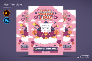 Playful Valentines's Day Flyer Templ, a Flyer Template by Huge Dream Studio