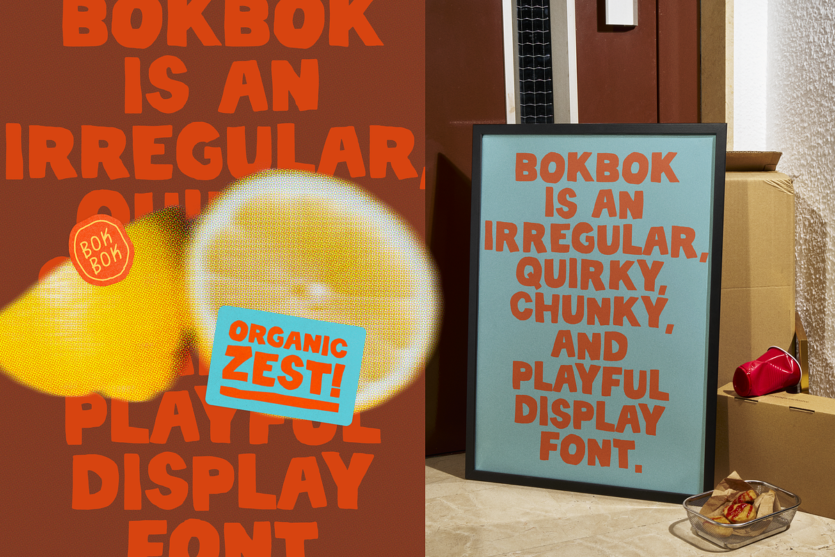 BOKBOK bold handmade display, a Sans Serif Font by HeyLuisa (Photo 7 of 9)