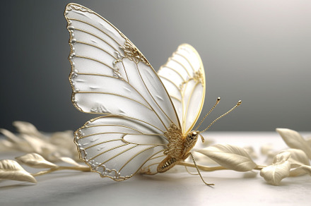 A soft white butterfly, an Animal Photo by RgraphicsDesign