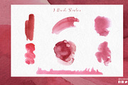 Carmin Red Watercolor Design Kit, a Texture Illustration by CpandoShop (Thumbnail 3 of 5)
