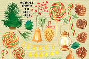 Watercolor Christmas clipart, a Decorative Illustration by ElectricMirror (Thumbnail 2 of 7)