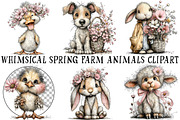 Whimsical Spring Farm Animals Clipar, an Illustration by OK Design (Thumbnail 2 of 6)