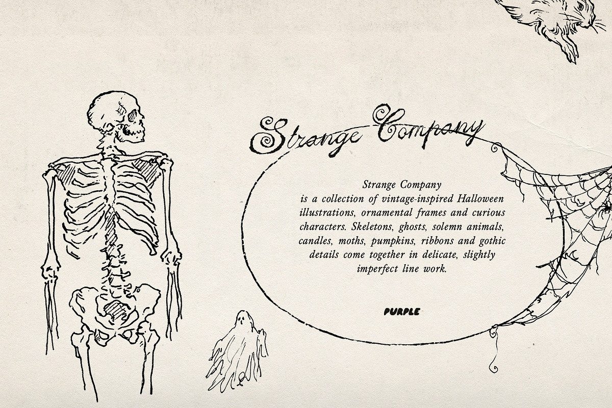 Strange Company Halloween Line Art, a Decorative Illustration by Purple (Photo 8 of 14)