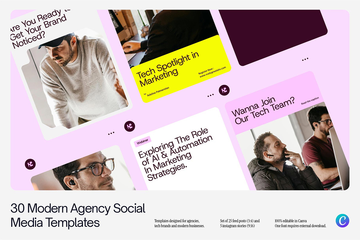 Modern Agency Social Media Templates, a Social Media Template by Creo.pt (Photo 1 of 5)