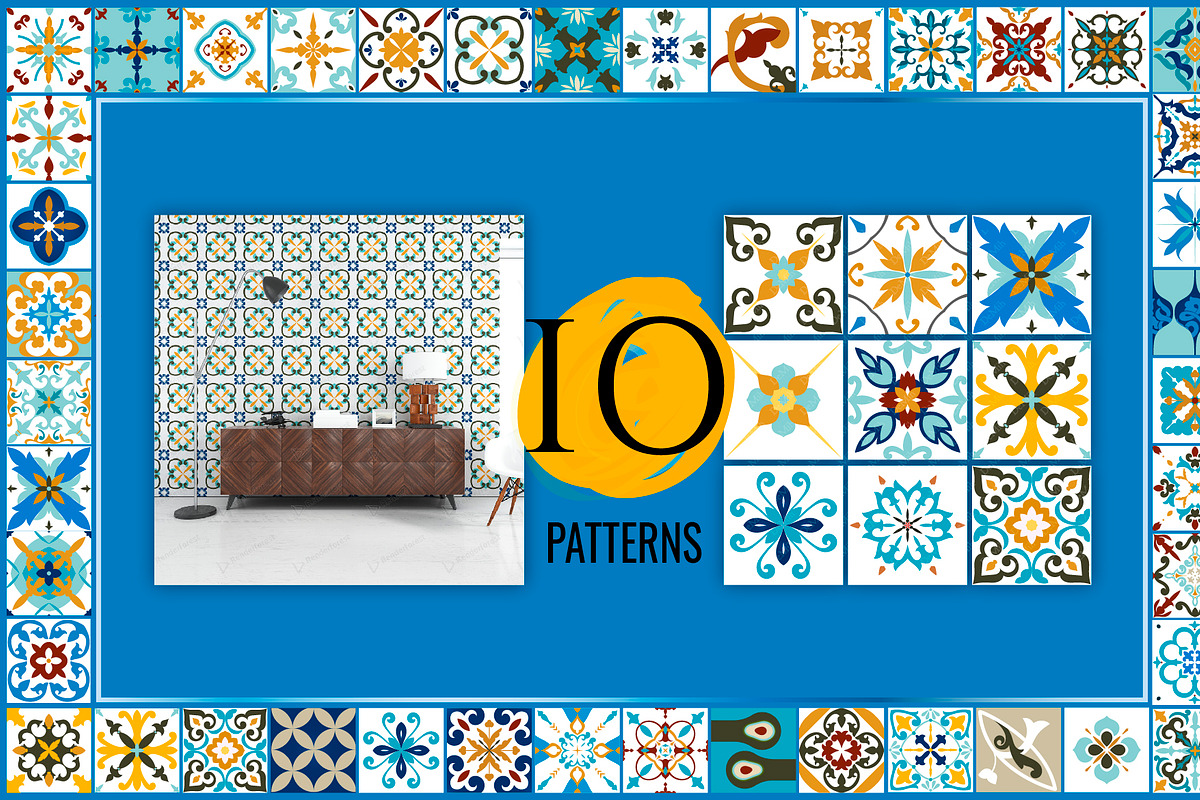 Mediterranean TILE Bundle 100+, a Pattern Graphic by DeMih (Photo 5 of 7)