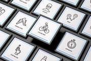 Triathlon | 16 Thin Line Icons Set, an Outline Icon by Alex Blogoodf (Thumbnail 2 of 11)