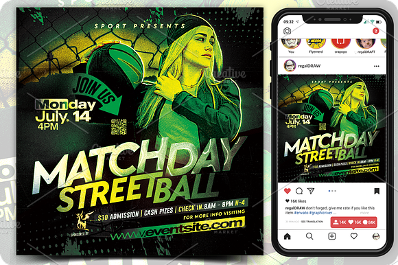 Streetball Sport Event Flyer preview 4