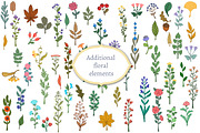Color floral brushes and elements AI, a Brush Add-On by SHMEL_Studio (Thumbnail 3 of 6)