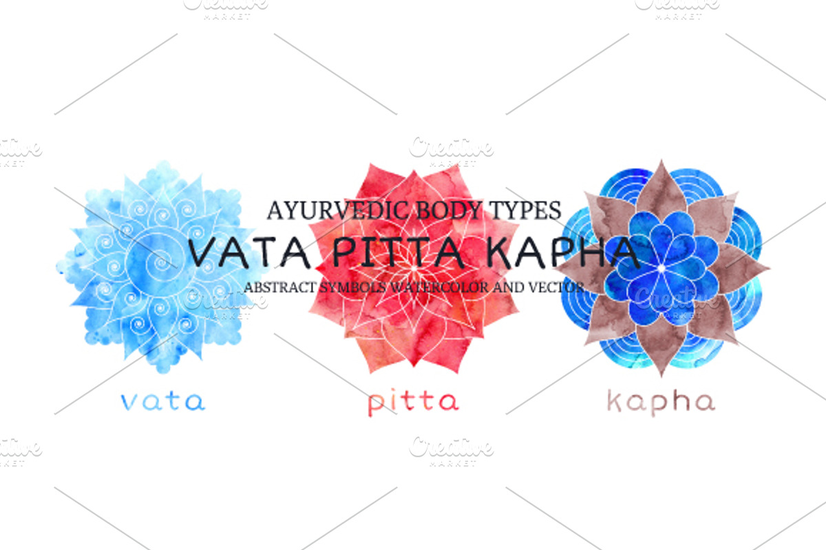 Vata Pitta Kapha. Ayurvedic doshas, a Decorative Illustration by Marina Demidova (Photo 2 of 3)