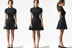 Stylish black dress showcased from m, a Photo by Tanuart