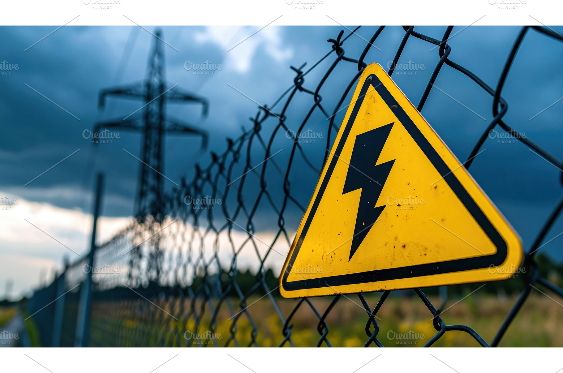 A high voltage warning sign attached, an Industrial Photo by Igor Tichonow