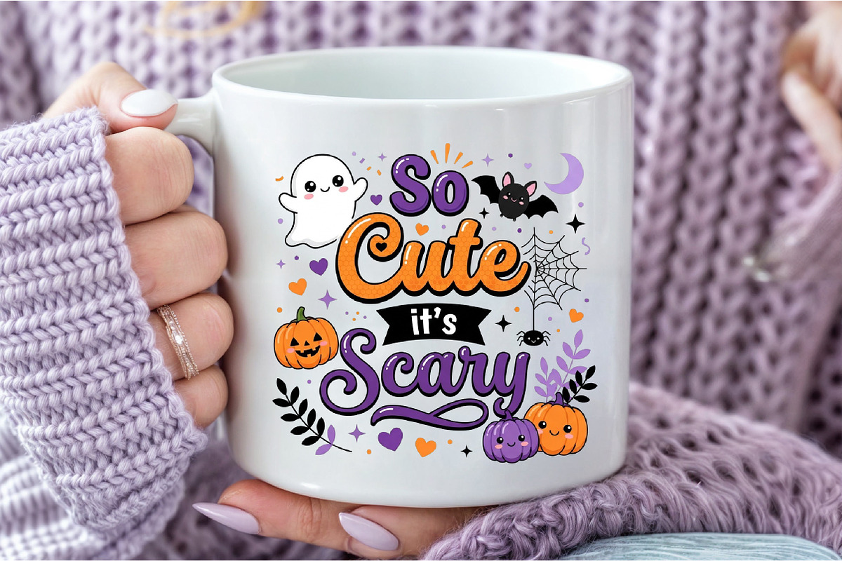So Cute Its Scary Halloween PNG, a Seasonal Illustration by DreamCafeArt (Photo 7 of 7)