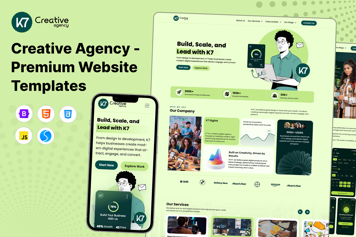 K7-Creative Digital Agency Template, a HTML Template by Codeflicks (Photo 2 of 2)