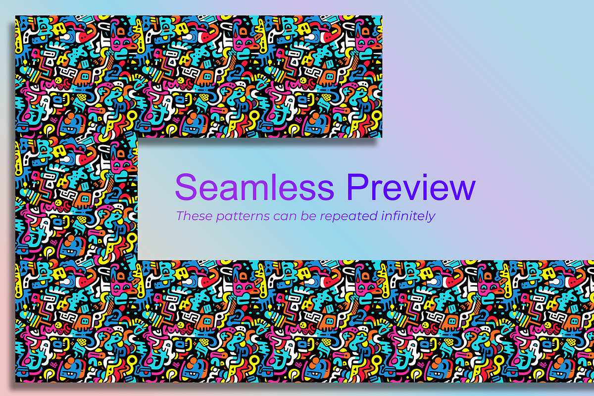Doodles Graffiti Seamless Pattern, a Pattern Graphic by Forhadx5 (Photo 2 of 7)