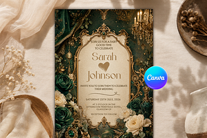 Luxury Wedding Invitation Template, an Invitation Template by InvitingStorys