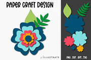 Paper Flower SVG Cut File Bundle, a Decorative Illustration by illuztrate (Thumbnail 7 of 16)
