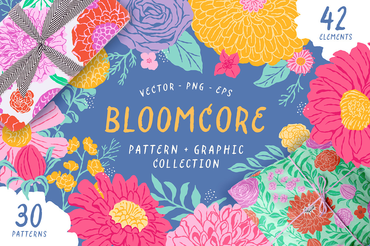 Bloomcore Vector Patterns & Graphics, a Pattern Graphic by rouxsupplyco (Photo 1 of 12)