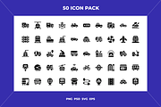 Transport icons, an Outline Icon by Wencory (Thumbnail 1 of 2)