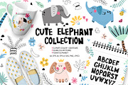 Cute elephant collection, an Animal Illustration by rosypatterns (Thumbnail 1 of 11)