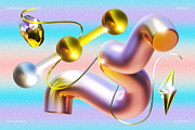 3D GOLD RUSH Objects, an Object Graphic by angelainthefields (Thumbnail 2 of 9)