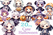 Cute Halloween Clipart PNG | Kawaii, a Person Illustration by GlamArtZhanna (Thumbnail 1 of 5)