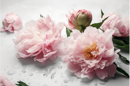 Pink peony flower. Generate Ai, a Nature Photo by Ylivdesign
