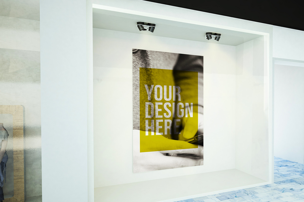 Storefront Billboard Mockup, a Print Template by McLittle Stock