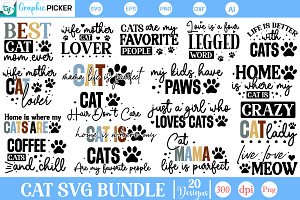 Cat SVG Bundle, Funny Cat SVG Bundle, an Object Graphic by GraphicPicker