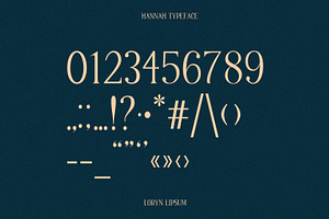 Hannah Modern Display Serif Font